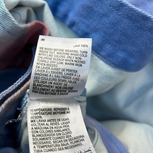 Allen Onya INC International Concepts XXL Tie-Dye Denim Jacket Worldly Blue New - Picture 8 of 12